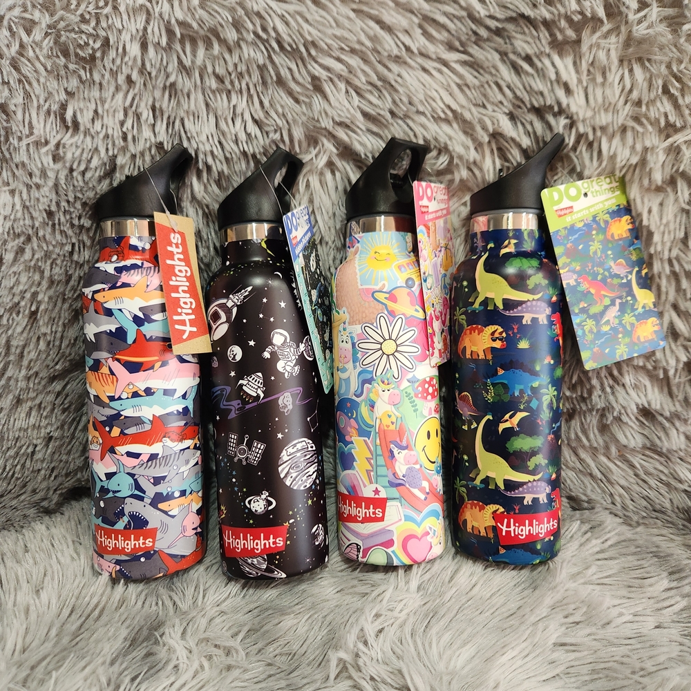 Highlights Kids Water Bottles. Choose One NWT